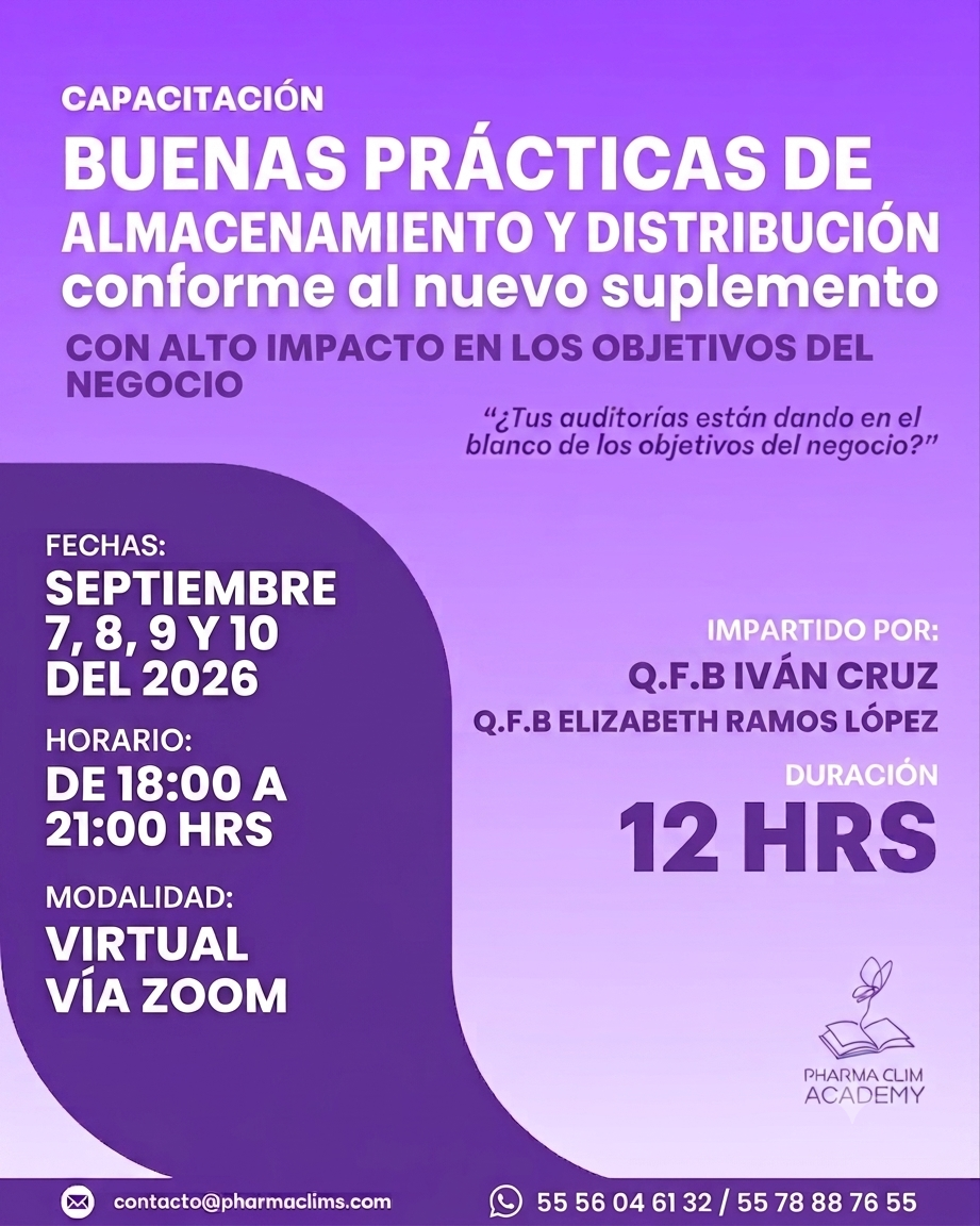 Buenas Prácticas de Almacenamiento y Distribución conforme al nuevo Suplemento